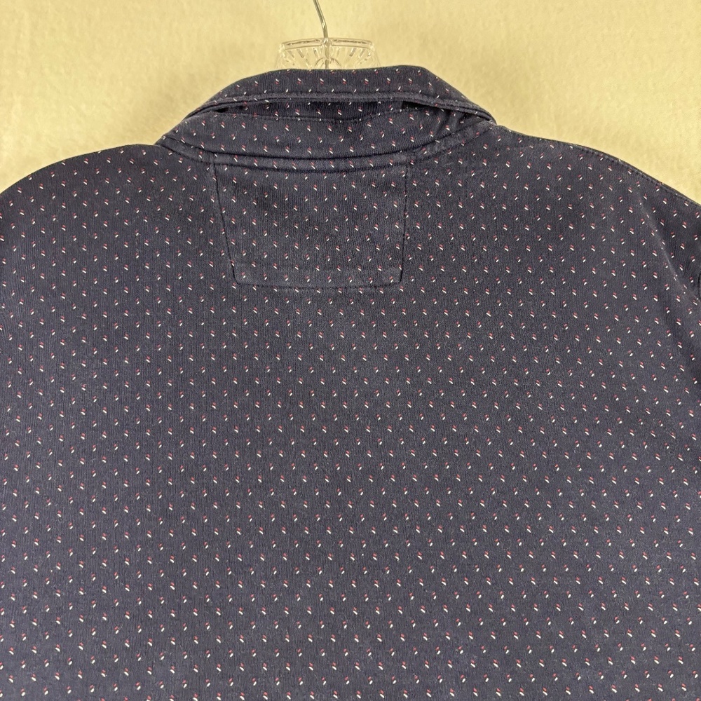 Banana Republic Dress Polo Shirt, Blue with White, Red Specks,  Men's, Size XL - Picture 6 of 11